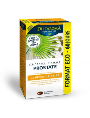 Image de Capital Homme - Prostate 120 capsules - Dietaroma depuis Accompagner les hommes au quotidien
