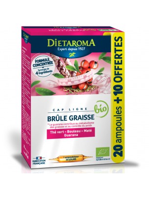 Image de Capligne Brûle-graisse Bio - Elimination et Brûle-graisse 30 ampoules - Dietaroma depuis PrestaBlog