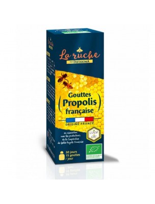 Image de Propolis Pure française gouttes Bio - Immunité 15 ml - Dietaroma via Pin sylvestre Bio - Teinture-mère 50 ml - Herbiolys