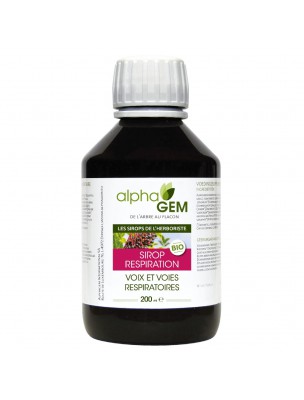 Image de Sirop Respiration Bio - Voies respiratoires 200 ml - Alphagem via Melèze Bourgeon Bio - Alphagem