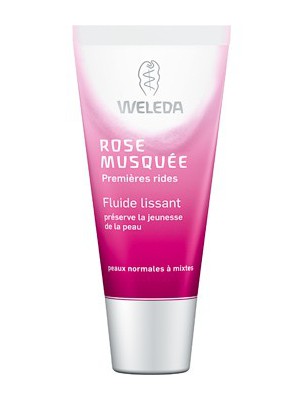 Image de Fluide lissant à la Rose musquée - Premières rides 30 ml - Weleda via Acheter Crème de Nuit lissante à la Rose musquée - Régénère et nourrit la