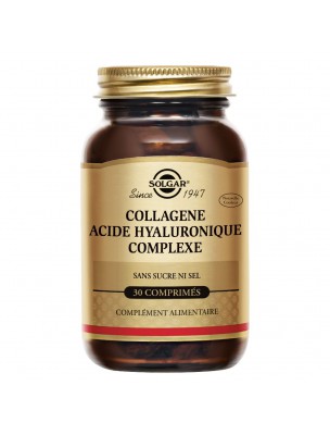 Image de Collagène, Acide Hyaluronique Complexe  - Beauté de la Peau 30 comprimés - Solgar via Savon Argousier Bio - Karandja