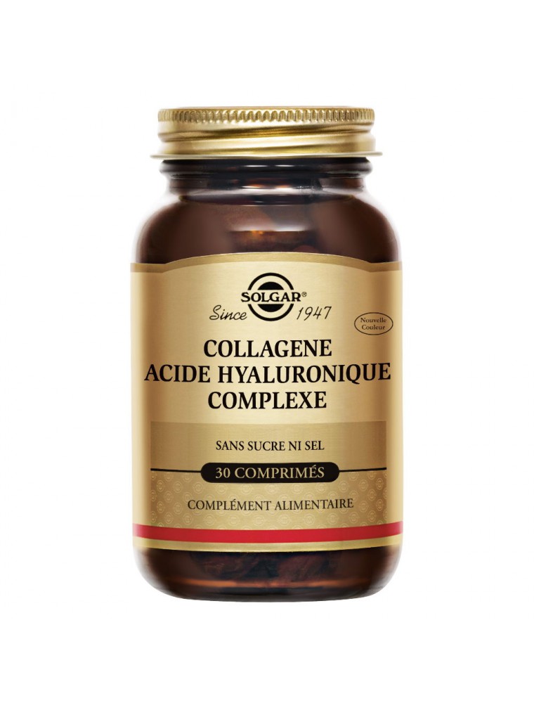 Image principale de la modale pour Collagène, Acide Hyaluronique Complexe  - Beauté de la Peau 30 comprimés - Solgar