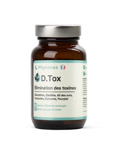 D-Tox - Elimination des Toxines 60 gélules - Phytocea