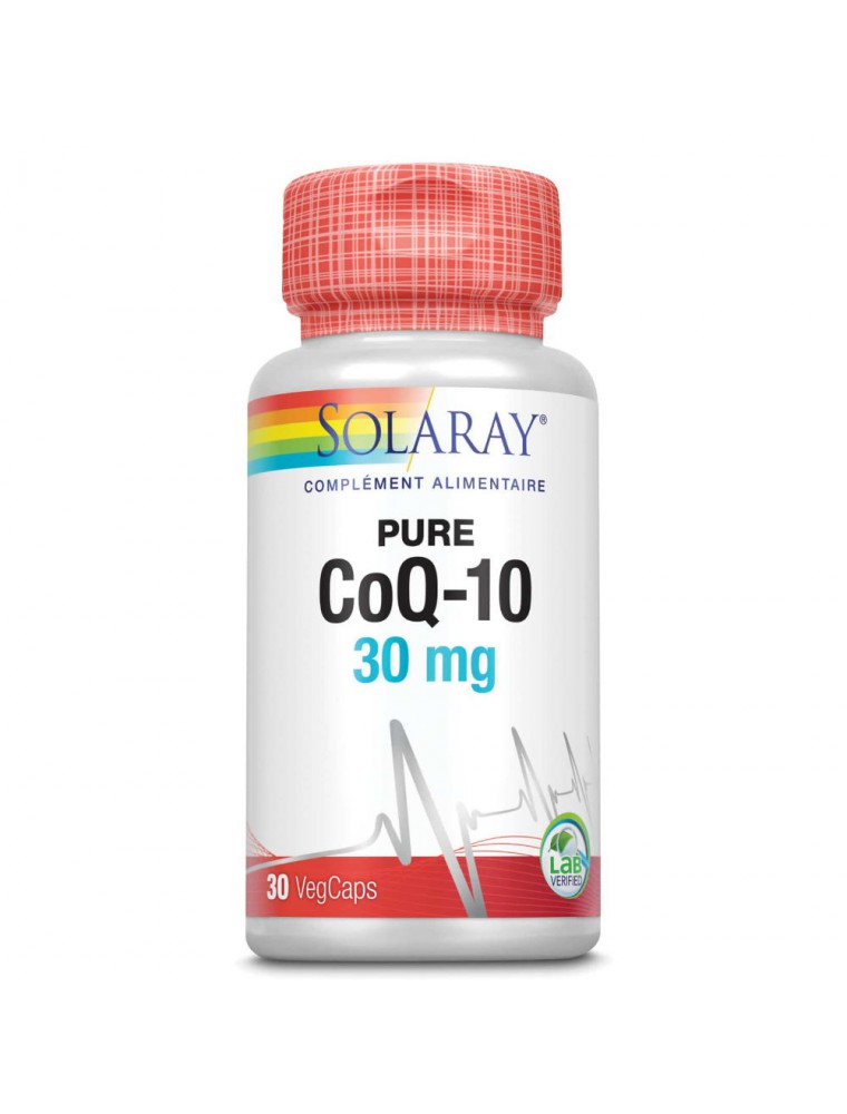 Image principale de la modale pour CoQ-10 30 mg - Antioxydant 30 capsules - Solaray