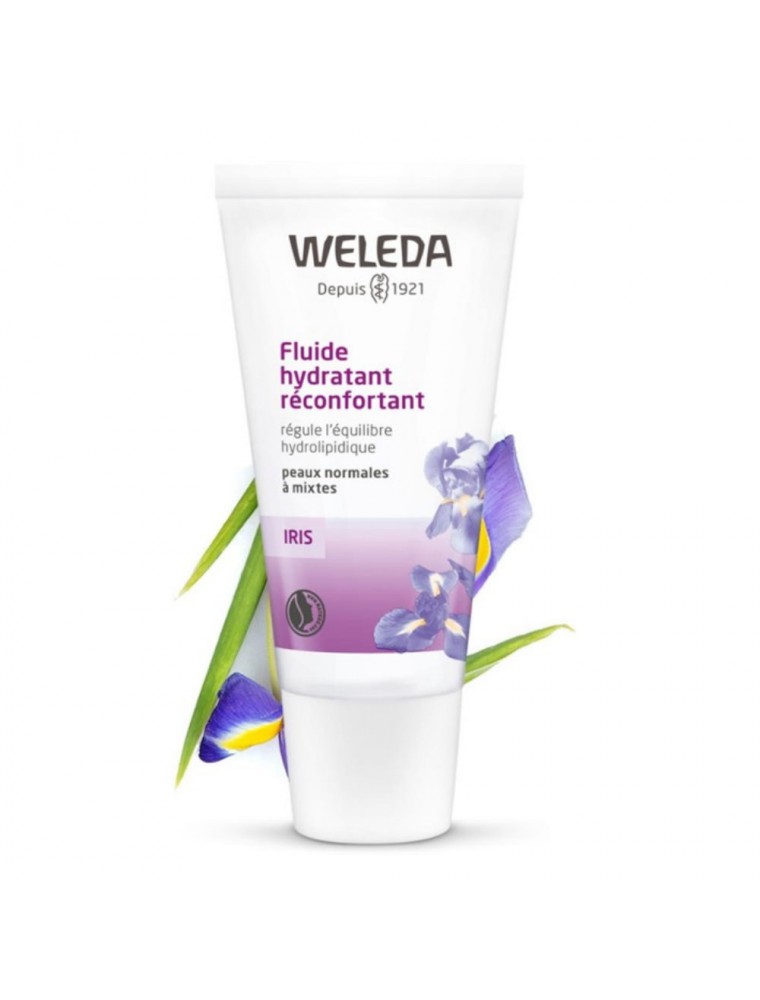 Image principale de la modale pour Fluide Hydratant Réconfortant à l'Iris - Peaux normales à mixtes 30 ml - Weleda
