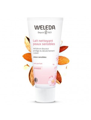 Image de Almond Cleansing Milk - Sensitive Skin 75 ml - (French) Weleda depuis Solid or liquid cleansing milks to clean and moisturize the skin