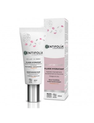 Image de Fluide Hydratant Eclat de Rose Bio - Soin du visage 40 ml - Centifolia via Carotte Bio - Huile de Soin 100 ml - Centifolia