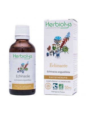 Image de Echinacée Bio - Défenses immunitaires Teinture-mère Echinacea angustifolia 50 ml - Herbiolys depuis PrestaBlog