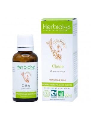 Image de Chêne Macérât de bourgeon Sans Alcool Bio - Immunité et Tonus 30 ml - Herbiolys depuis Commandez les produits Herbiolys à l'herboristerie Louis