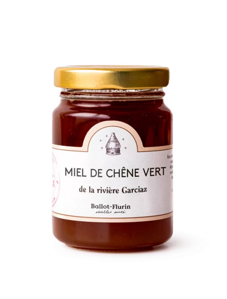 Image principale de la modale pour Miel de Chêne vert Bio 125g -  Saveur boisée et notes fleuries, fortifiant. - Ballot-Flurin