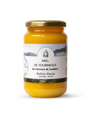 Image de Miel de Tournesol Bio 480g - Saveur douce et fruitée, circulation - Ballot-Flurin depuis Produits des Abeilles - Achetez vos produits phytothérapeutiques en ligne (2)