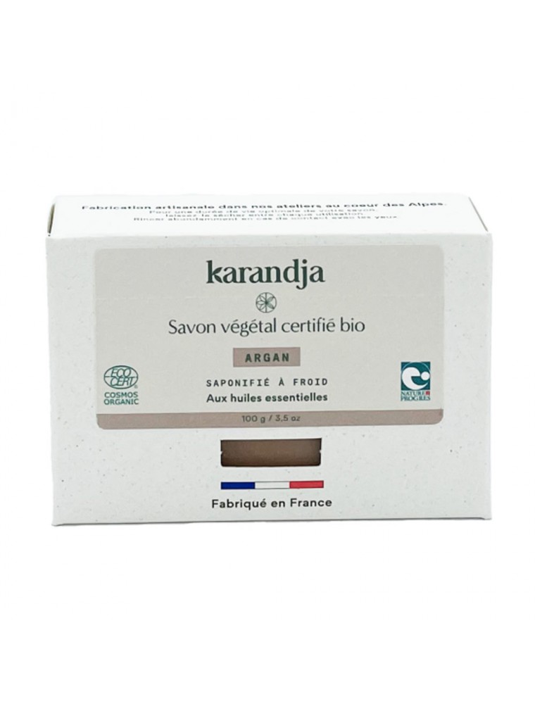 Image principale de la modale pour Savon Argan Bio - Savon Aux Huiles Essentielles 100g - Karandja