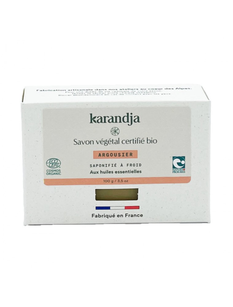 Image principale de la modale pour Savon Argousier Bio - Savon Aux Huiles Essentielles 100g - Karandja