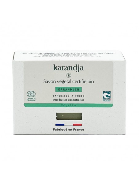 Image principale de Savon Karandjin Bio - Savon Aux Huiles Essentielles 100g - Karandja