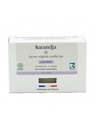 Image de Savon Lavande Bio - Savon Aux Huiles Essentielles 100g - Karandja via Savon Mandarine Bio - Savon Aux Huiles Essentielles 100g - Karandja