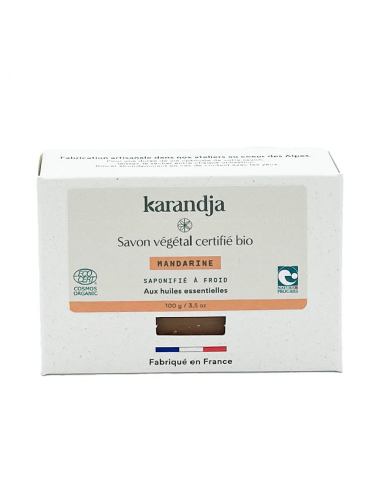 Image principale de la modale pour Savon Mandarine Bio - Savon Aux Huiles Essentielles 100g - Karandja