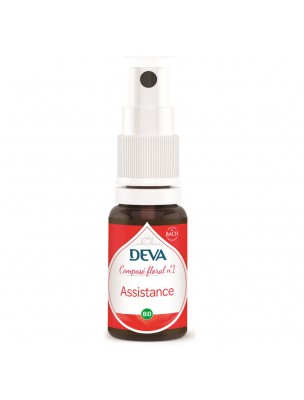 Image de Assistance Bio - Centrage et Apaisement Composé floral n°1 Spray de 15 ml - Deva via Bourrache Bio - Courage et Confiance Elixir floral 15 ml - Deva