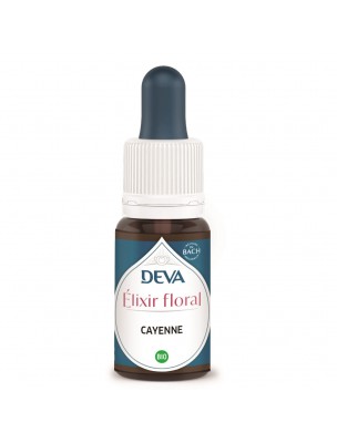 Image de Cayenne Bio - Volonté et Enthousiasme Elixir floral 15 ml - Deva depuis Commandez les produits Deva à l'herboristerie Louis