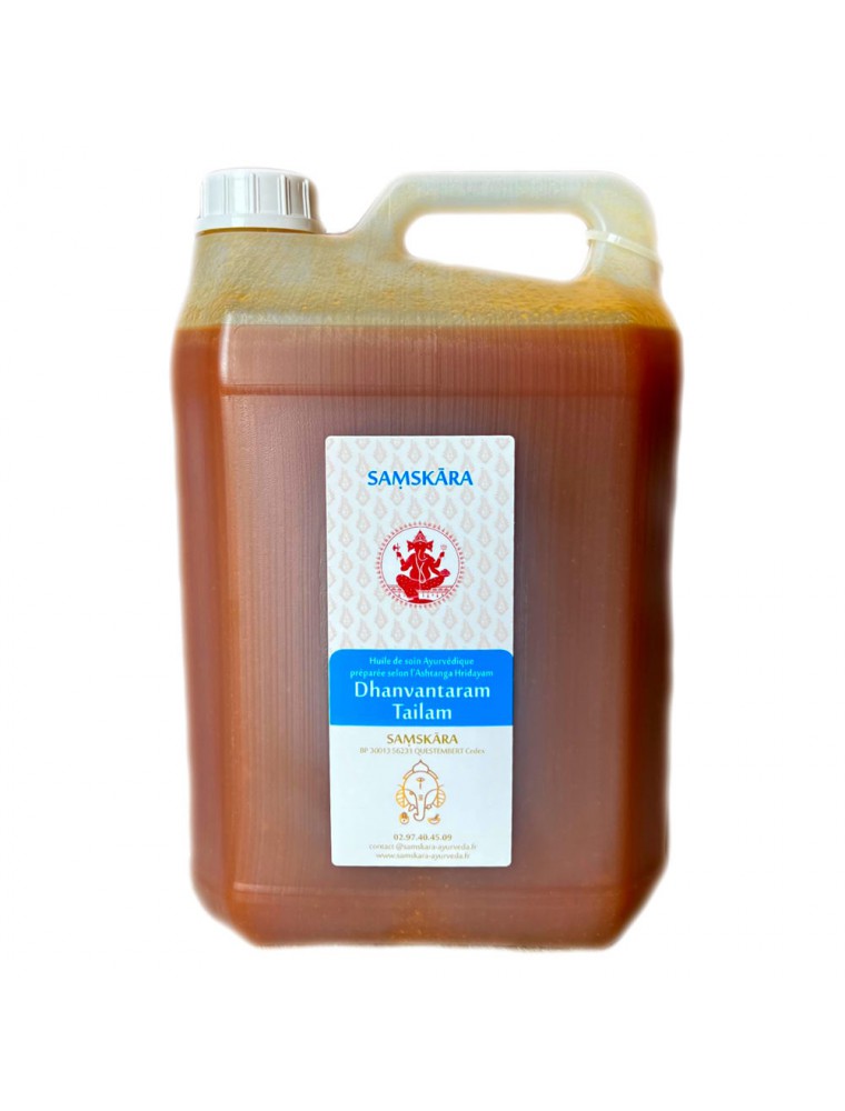 Image principale de la modale pour Dhanvantaram Tailam - Huile Ayurvédique 5 litres  - Samskara