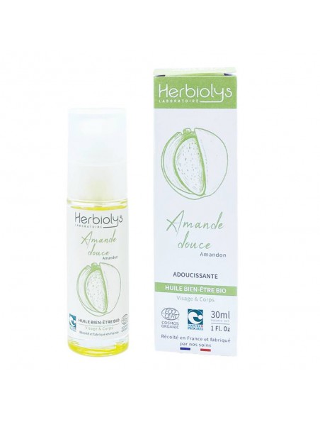 Image principale de Huile d'Amande Douce Bio - Macération Adoucissante 30 ml - Herbiolys