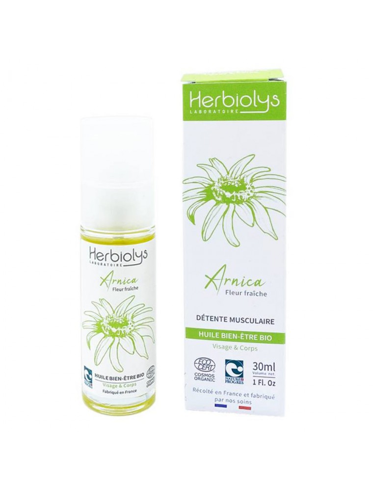 Image principale de la modale pour Huile d'Arnica Bio - Macération calmante 30 ml - Herbiolys