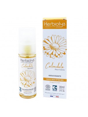 Image de Huile de Calendula Bio - Macération adoucissante 30 ml - Herbiolys via Ciste Bio - Huile essentielle Cistus Ladaniferus 5 ml