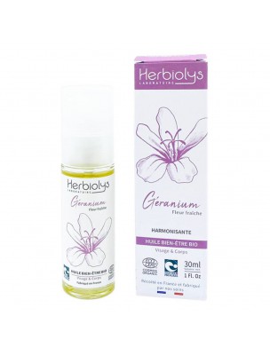 Image de Geranium Oil Bio - Maceration Wound Healing 30 ml Herbiolys depuis Keep mosquitoes away and soothe bites