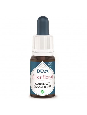 Image de Coquelicot de Californie Bio - Pondération et Ecoute intérieure Elixir floral 15 ml - Deva via Verveine Bio - Elixir Floral de Bach 10ml - Deva