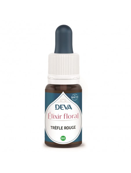 Achetez Trèfle rouge Bio - Lucidité et Tranquillité Elixir floral 15 ml - Deva à l'herboristerie Louis Image principale de Trèfle rouge Bio - Lucidité et Tranquillité Elixir floral 15 ml - Deva