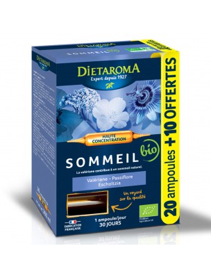 Image de C.I.P. Sommeil Bio - Stress et Sommeil 20 ampoules + 10 offertes - Dietaroma depuis Commandez les produits Dietaroma à l'herboristerie Louis