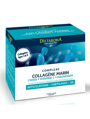 Image de Collagène Marin Complexe - Articulations, Cartilages et Os 20 sachets - Dietaroma via Astaxanthine 8mg Bio - Antioxydant naturel - Vit'all+