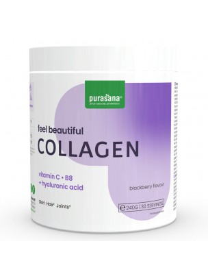 Image de Feel Beautiful Beauty Collagen - Peau, Cheveux et Articulations Saveur Mûre 240 g - Purasana depuis Résultats de recherche pour "Biotin (Vitamin"