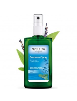 Image de Sage Deodorant - Natural and Aromatic 100 ml - Weleda depuis Natural solid and liquid deodorant for protection without irritation