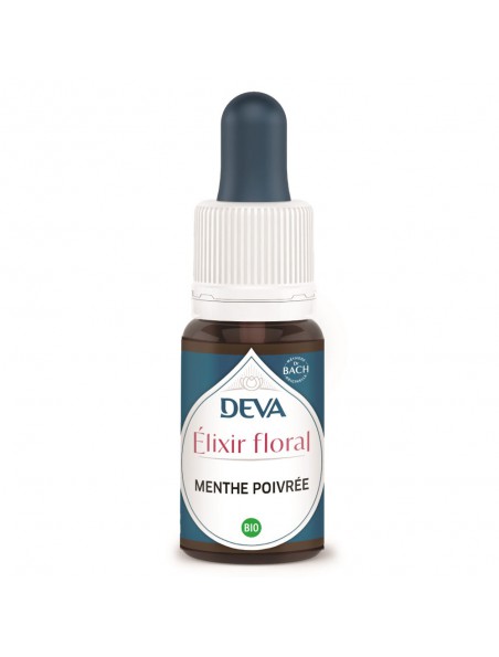 Achetez Menthe Poivrée Bio - Attention et Vivacité d'Esprit Elixir floral 15 ml - Deva à l'herboristerie Louis Image principale de Menthe Poivrée Bio - Attention et Vivacité d'Esprit Elixir floral 15 ml - Deva