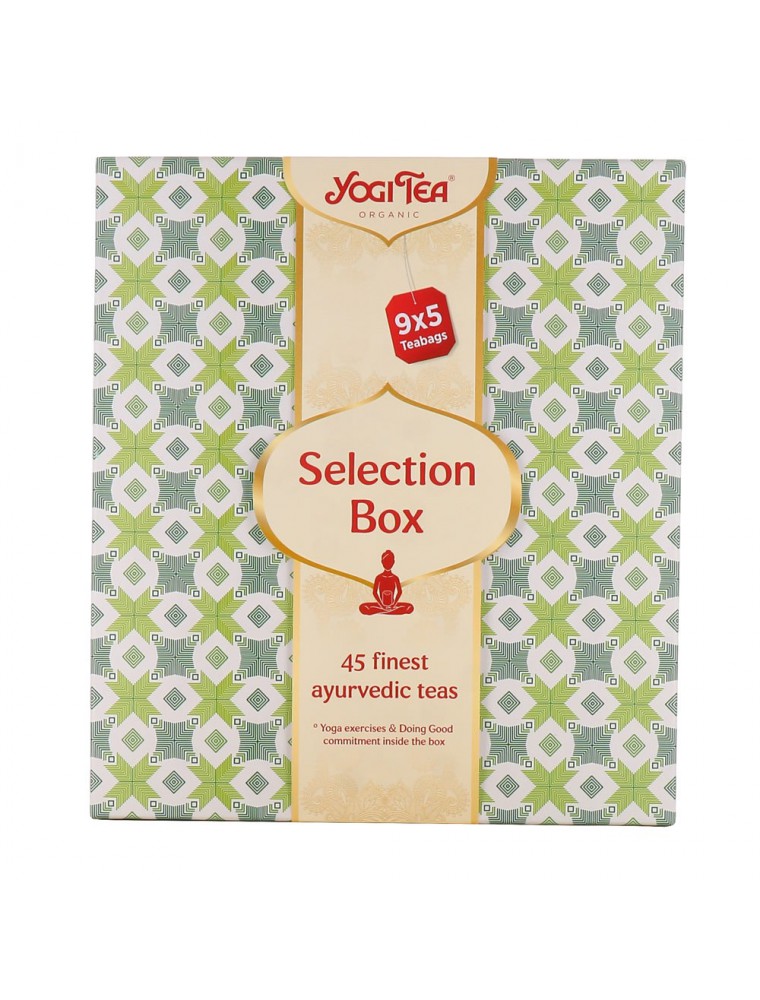 Image principale de la modale pour Coffret Sélection Bio - Assortiments d'infusions ayurvédiques 45 sachets - Yogi Tea