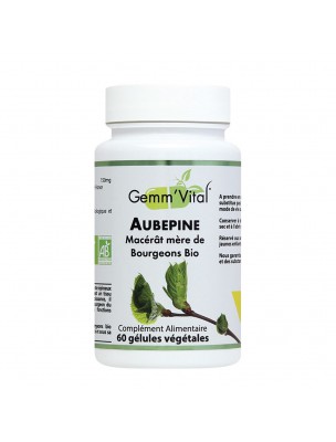 Image de Aubépine Bourgeon Bio - Coeur et Détente 60 gélules végétales - Vit'all+ depuis Produits de phytothérapie et d'herboristerie - Bourgeons