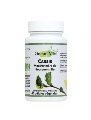 Image de Cassis Bourgeon Bio - Articulations 60 gélules végétales - Vit'all+ via Achetez Bambou Tabashir 500mg Bio - Articulations | Vit'all+