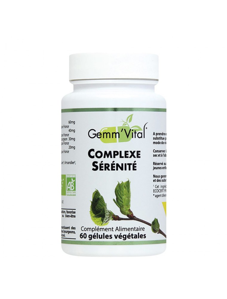 Image principale de la modale pour Complexe Sérénité Bio - Bien-Être Physique et Mental 60 gélules végétales - Vit'all+