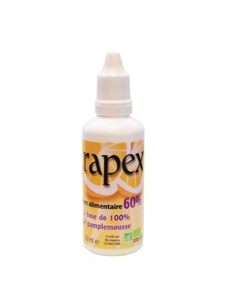 Grapex 60 % Bio - Extrait de Pépins de Pamplemousse 50 ml - Biograpex Grapex 60 % Bio - Extrait de Pépins de Pamplemousse 50 ml - Biograpex