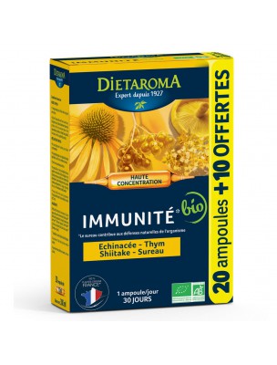 Image de C.I.P. Immunité Bio - Défenses naturelles 20 ampoules + 10 offertes- Dietaroma depuis Gamme à base de shiitaké stimulant les défenses immunitaires