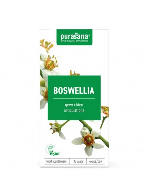 Image de Boswellia (Frankincense Olibanum) - Joints and digestion 100 capsules - Purasana depuis Buy the products Purasana at the herbalist's shop Louis (2)
