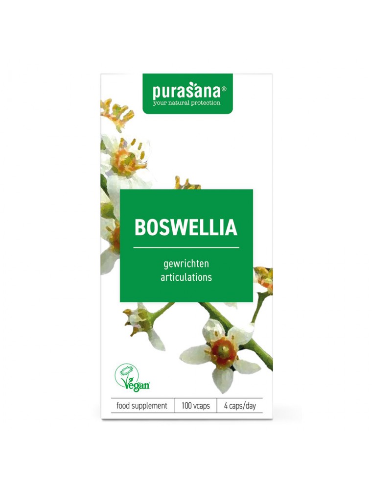 Image principale de la modale pour Boswellia (Encens Oliban) - Articulations et digestion 100 capsules - Purasana