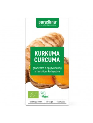 Image de Curcuma Bio - Antioxydant et articulations 120 gélules - Purasana via Silicium organique G5 - Articulations et cartilage 1L - LLR-G5