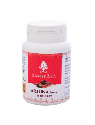 Image de Arjuna écorce - Santé Cardio-vasculaire 125 gélules - Samskara depuis Poudres ayurvédiques tonifiantes pour le corps et l'esprit
