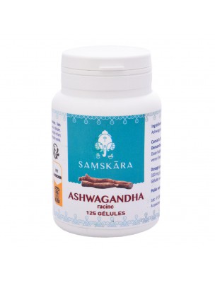 Image de Ashwagandha racine - Stress 125 gélules - Samskara depuis Achetez les produits Samskara à l'herboristerie Louis