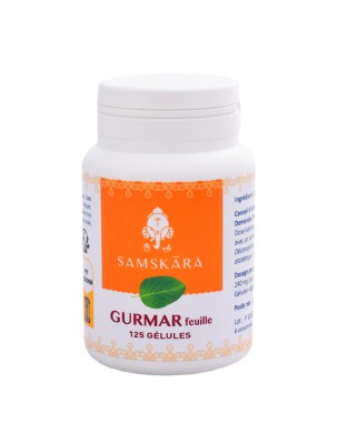 Image de Gurmar feuille - Glycémie normale 125 gélules - Samskara depuis Achetez les produits Samskara à l'herboristerie Louis