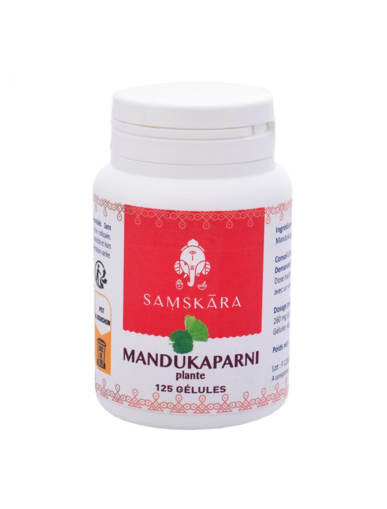 Image principale de la modale pour Mandukaparni plante entière - Peau et Circulation 125 gélules - Samskara