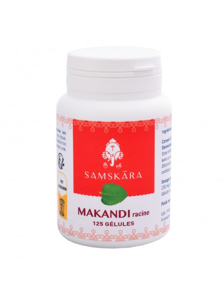 Achetez Makandi racine - Métabolisme 125 gélules - Samskara à l'herboristerie Louis Image principale de Makandi racine - Métabolisme 125 gélules - Samskara