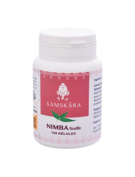 Image principale de Nimba feuille - Peau et Glycémie normale 125 gélules - Samskara